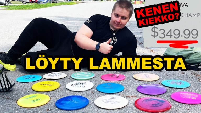 Frisbeegolf-kiekkojen kalastus lammesta ammattivarusteilla pikkukuva