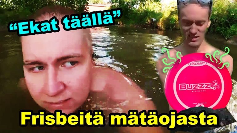 Frisbeegolf kiekko kalastus mätäojassa Porin Kirjurinluodossa pikkukuva